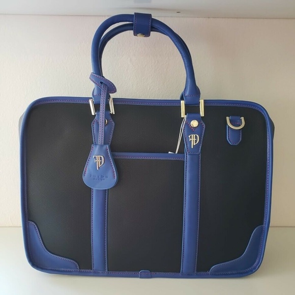 Furbo Design Other - Furbo Design FRB012 Milano Briefcase - Black/Blue